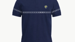 Faiza Unique Chest & Sleeve Design Mens Polo_Blue-min