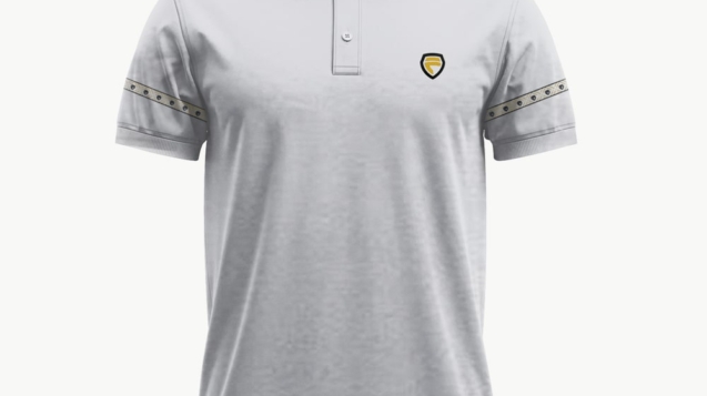 Faiza Unique Sleeve Design Mens Polo_Gray menge-min