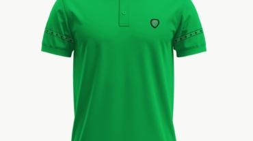 Faiza Unique Sleeve Design Mens Polo_Green-min