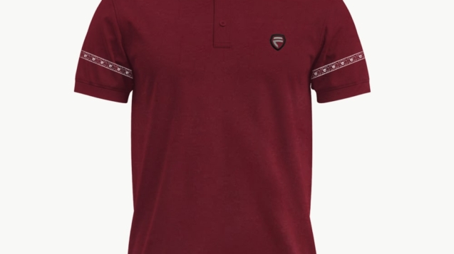 Faiza Unique Sleeve Design Mens Polo_Maroon-min